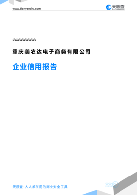 重慶美農(nóng)達電子商務(wù)企業(yè)信用分析 天眼查視角下的審視